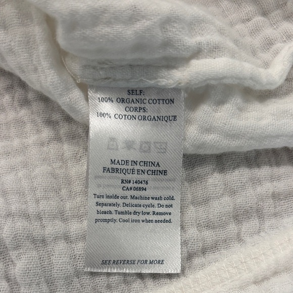 Faherty Organic Cotton Women's Size XS White Gauze Tank Top Relaxed Minimalist - Picture 8 of 14